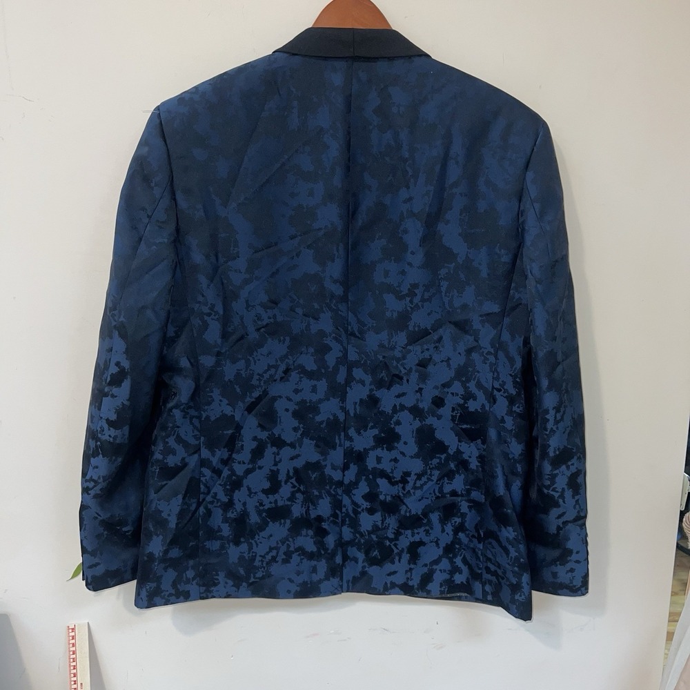 Giovanni Testi Blazer Mens 42S Navy Blue Bold Colorful Lining Slim GT2SS-2169 - Picture 11 of 16